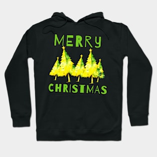 Merry Christmas with Trees Hoodie